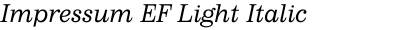 Impressum EF Light Italic